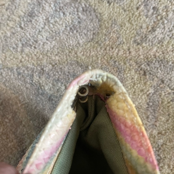 Multi color snake skin clutch new from Stacey Lapidus. - Picture 6 of 7